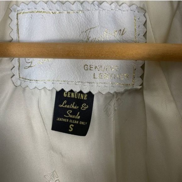 Vintage 1980s super cropped classic motorcycle jacket. 80's retro real leather - Picture 6 of 11